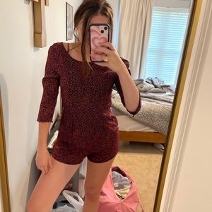 Forever 21 Patterned Romper with Pockets